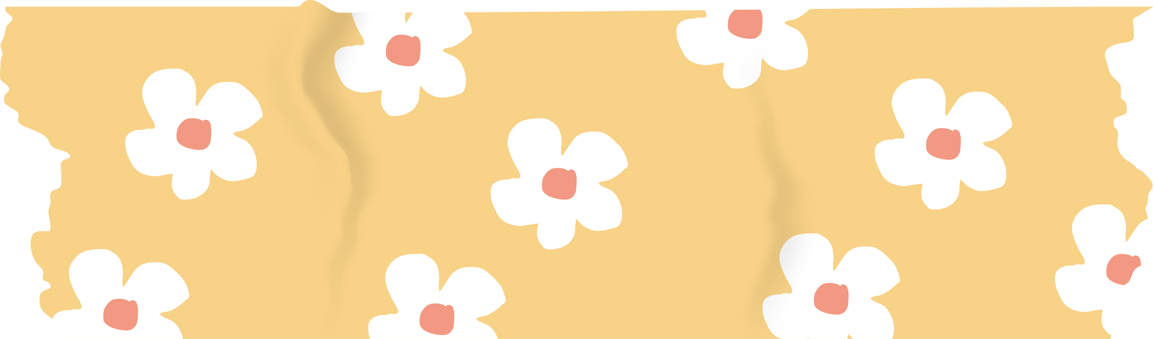 Drawn cute yellow washi tape